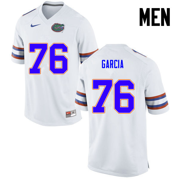 Men Florida Gators #76 Max Garcia College Football Jerseys-White - Click Image to Close